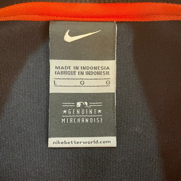 Nike MLB Miami Marlins Full Zip Track Jacket Men’s Large Orange Navy SP13 - Picture 3 of 11